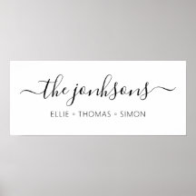 gepersonaliseerde familienaam modern minimalistisc