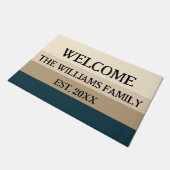 Gepersonaliseerde familienaam Monogram Deurmat (Schuin)