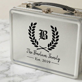 Gepersonaliseerde familienaam Monogram Metalen Lun