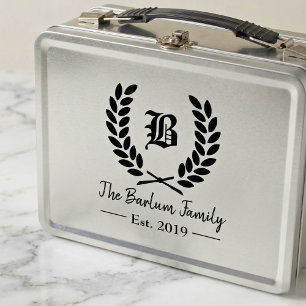 Gepersonaliseerde familienaam Monogram Metalen Lun