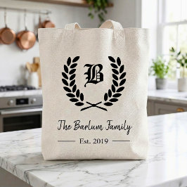 Gepersonaliseerde familienaam Monogram Tote Bag