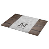 Gepersonaliseerde familienaam Monogram Wood en mar Snijplank (Hoek)