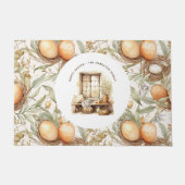 Gepersonaliseerde familienaam Pasen Beige Deurmat (Voorkant)