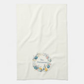 Gepersonaliseerde familienaam Pasen Bloemen Ei Kra Theedoek (Verticaal)