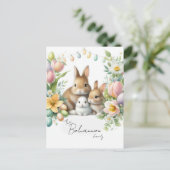 Gepersonaliseerde familienaam Pasen Briefkaart (Staand voorkant)