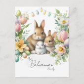 Gepersonaliseerde familienaam Pasen Briefkaart (Voorkant)