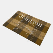 Gepersonaliseerde familienaam Plaid Deurmat (Schuin)