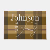 Gepersonaliseerde familienaam Plaid Deurmat (Voorkant)