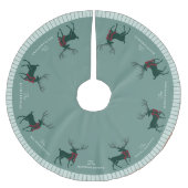 Gepersonaliseerde familienaam Rendier Kerstmis Kerstboom Rok (Voorkant)