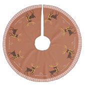 Gepersonaliseerde familienaam Rendier Kerstmis Kerstboom Rok (Voorkant)