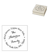 Gepersonaliseerde familienaam Retouradres Elegant Rubberstempel (Gestempeld)
