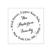 Gepersonaliseerde familienaam Retouradres Elegant Rubberstempel (Afrduk)