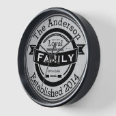 Gepersonaliseerde familienaam Retro logo-stijl (Hoek)