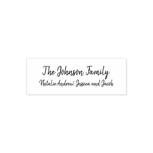 Gepersonaliseerde familienaam Rubber Stamp Zelfinktende Stempel (Design)
