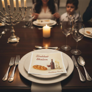 Gepersonaliseerde familienaam Sjabbat Sjalom Servet
