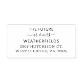 Gepersonaliseerde Familienaam Toekomst Meneer en M Zelfinktende Stempel (Design)