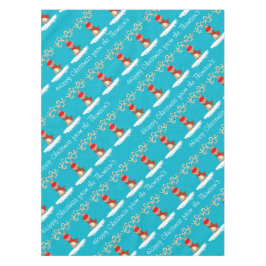 Gepersonaliseerde familienaam voor rendieren Happy Tafelkleed