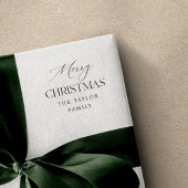 Gepersonaliseerde familienaam Vrolijk kerstscript Zelfinktende Stempel