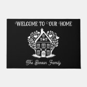 Gepersonaliseerde familienaam Welkom bij ons thuis Deurmat (Voorkant)