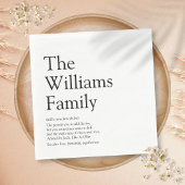 Gepersonaliseerde familienaamdefinitie servet