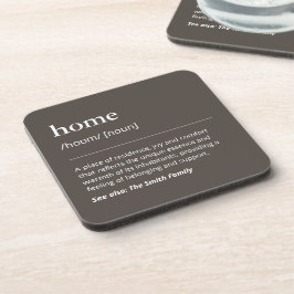 Gepersonaliseerde familienamen minimalistisch eenv bier onderzetter