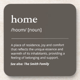 Gepersonaliseerde familienamen minimalistisch eenv bier onderzetter