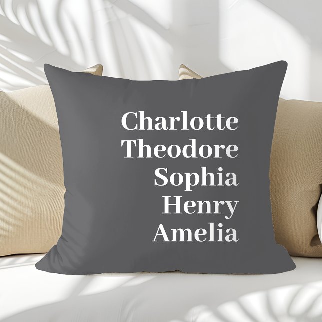 Gepersonaliseerde familienamen op maat kussen (Creator heeft geüpload)
