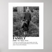 Gepersonaliseerde familieportret aangepaste berich poster (Voorkant)