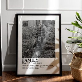 Gepersonaliseerde familieportret aangepaste berich poster