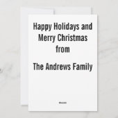 Gepersonaliseerde Familieportret Kerst Kaart (Achterkant)