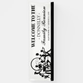 Gepersonaliseerde familiereünie | BBQ-party Spandoek (Verticaal)