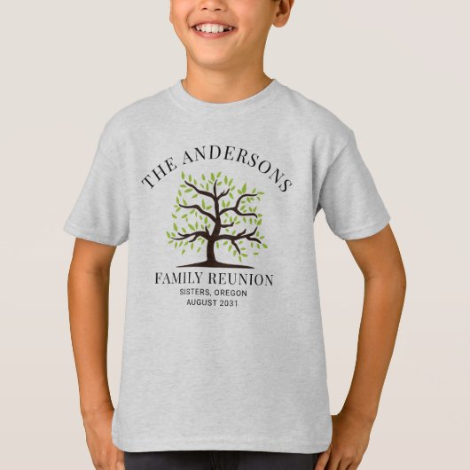 Gepersonaliseerde Familiereünie Genealogie Matchen T-shirt (Voorkant)
