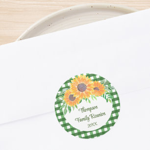 Gepersonaliseerde Familiereünie Ronde Sticker