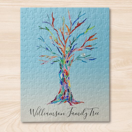 Gepersonaliseerde familiestamboom puzzel