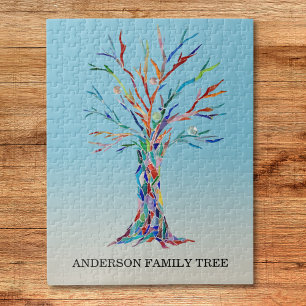 Gepersonaliseerde familiestamboom puzzel