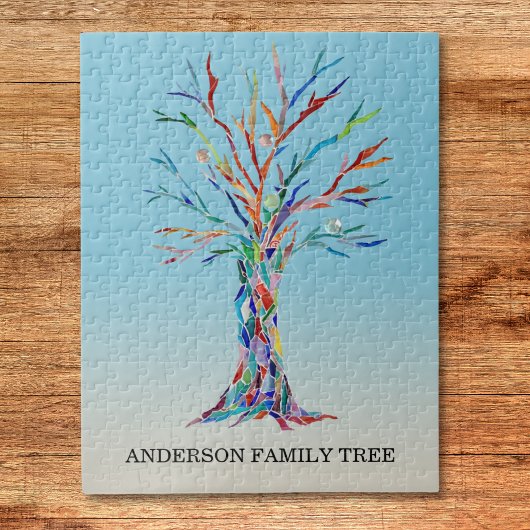 Gepersonaliseerde familiestamboom puzzel