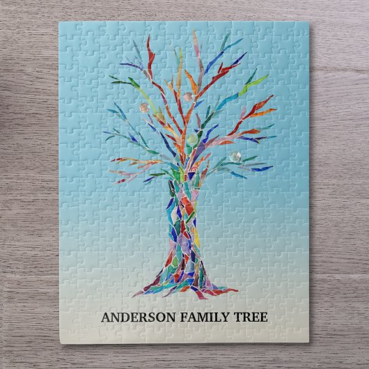 Gepersonaliseerde familiestamboom puzzel