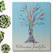 Gepersonaliseerde familiestamboom puzzel
