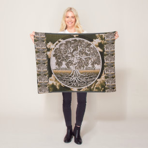 Gepersonaliseerde familiestructuur fleece deken