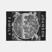 Gepersonaliseerde familiestructuur fleece deken (Voorkant (Horizontaal))