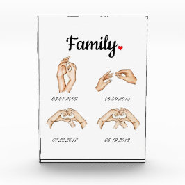 Gepersonaliseerde familietijdlijn fotoblokken