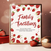 Gepersonaliseerde familietradities Aardbeientekens Poster