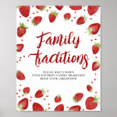 Gepersonaliseerde familietradities Aardbeientekens Poster (Voorkant)