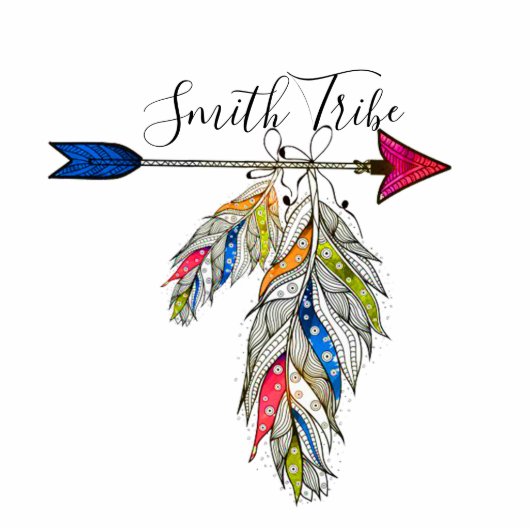 Gepersonaliseerde familietribe magneet fotobeeldje magneet (Voorkant)