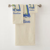 Gepersonaliseerde familievakantie bad handdoek (Insitu)