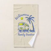Gepersonaliseerde familievakantie bad handdoek (Handdoek)