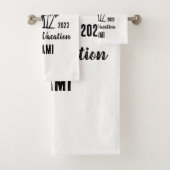 Gepersonaliseerde familievakantie bad handdoek (Insitu)