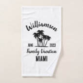 Gepersonaliseerde familievakantie bad handdoek (Handdoek)