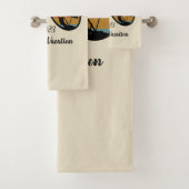 Gepersonaliseerde familievakantie bad handdoek (Insitu)