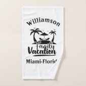 Gepersonaliseerde familievakantie bad handdoek (Handdoek)